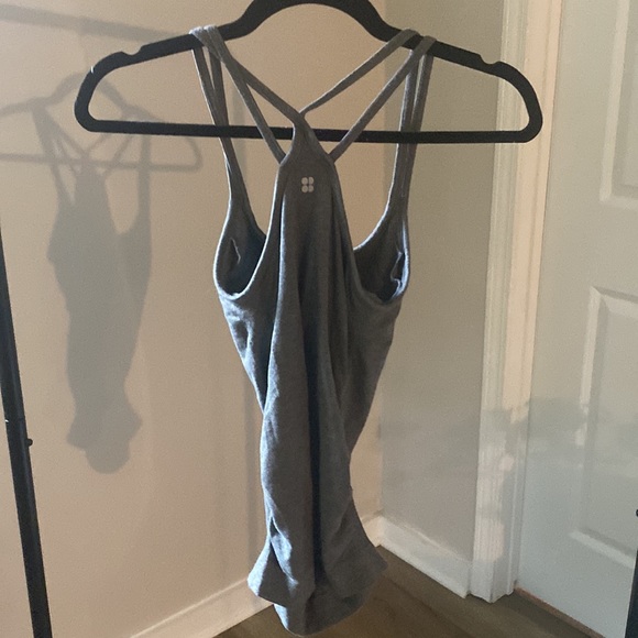 Sweaty Betty Namaste Bamboo Yoga Top-Gray - Picture 3 of 3